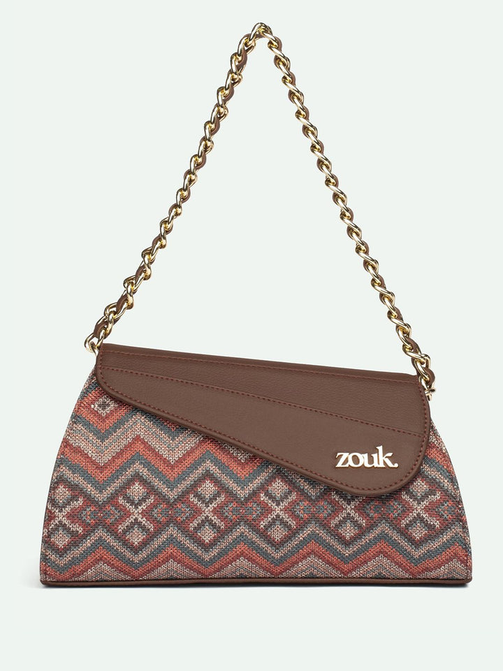 Zouk dicetak beg sling berstruktur dengan selimut