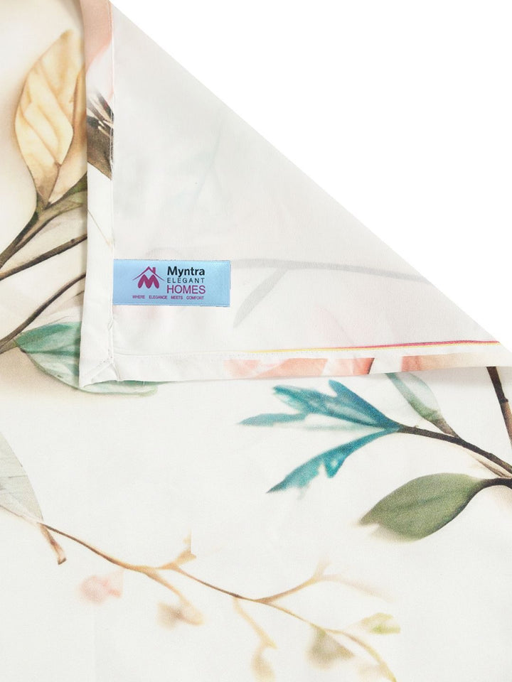 Myntra Elegant Homes Off White Printed Flat 400 TC King 7D Cadar Dengan 2 Sarung Bantal