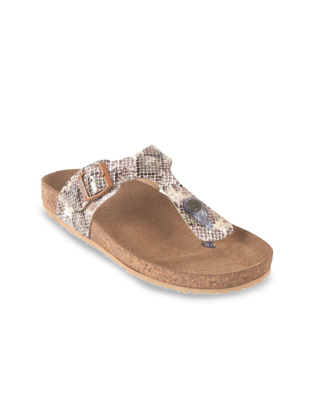 Metro Women Printed Open Toe Flats