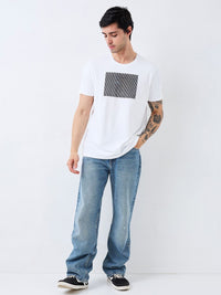 SPYKAR Men Graphic Printed Round Neck Cotton Slim Fit T-shirt
