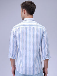 The Indian Garage Co Men Slim Fit Spread Collar Textured Cotton Casual Shirt