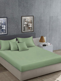 Myntra Elegant Homes Green 400 TC Cadar dengan 2 Sarung Bantal