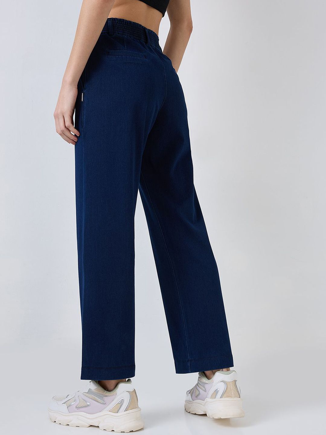 SPYKAR Women Straight Fit Wide Leg Trousers