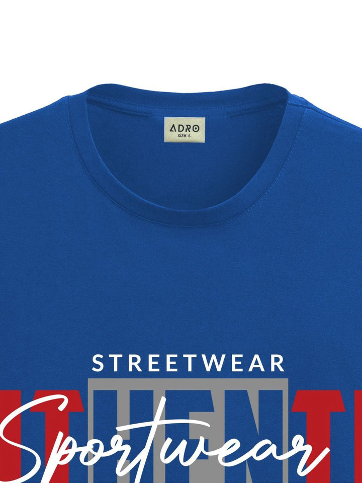 ADRO Lelaki Grafik Bercetak T-shirt Kapas Leher Bulat