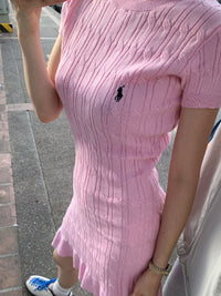 DressBerry Round Neck Drop-Waist Dress