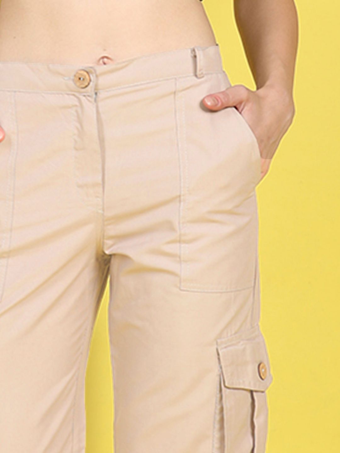 Cutiekins Girls Regular Fit Mid-Rise Easy Wash Cargos