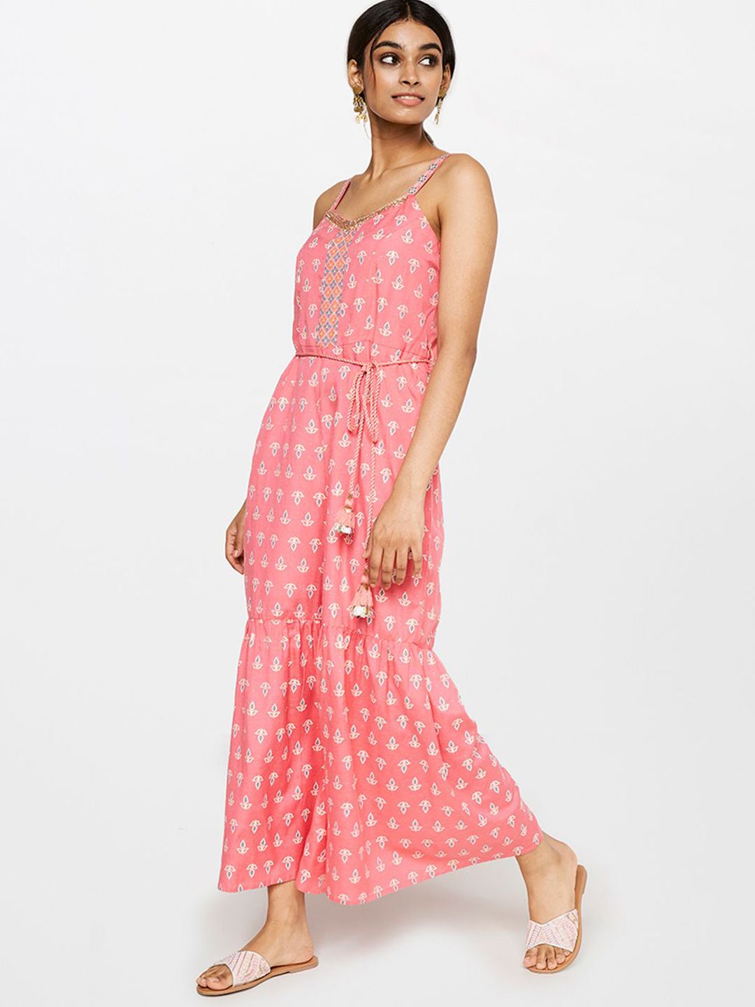 Global Desi Printed Basic Jumpsuit