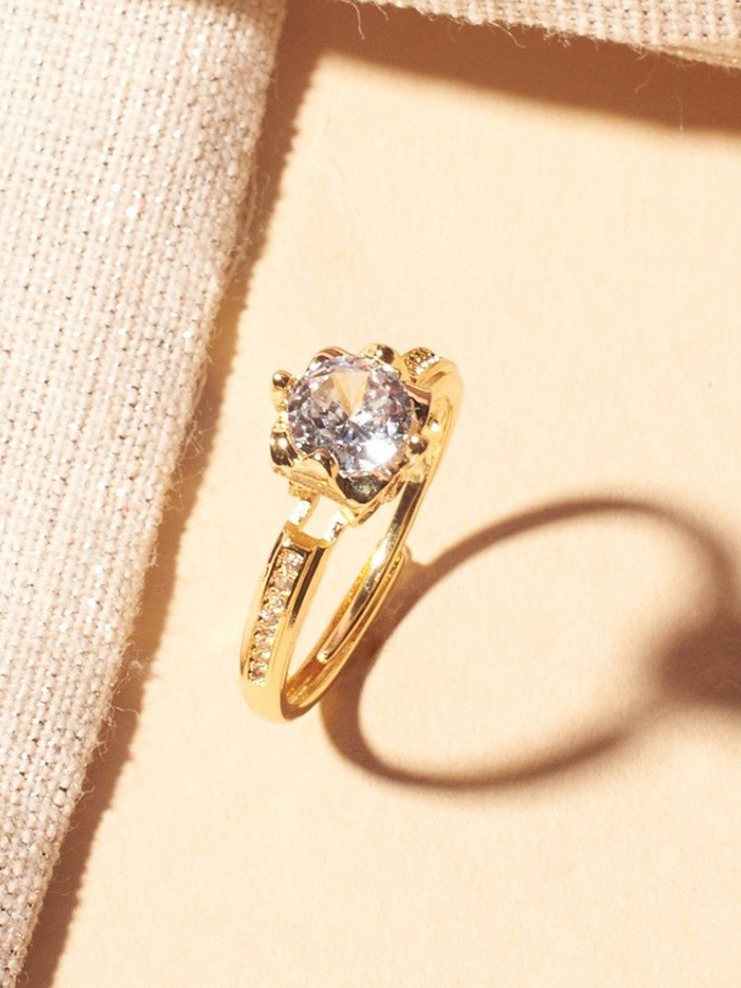Cincin kristal berseri masin untuk wanita & gadis