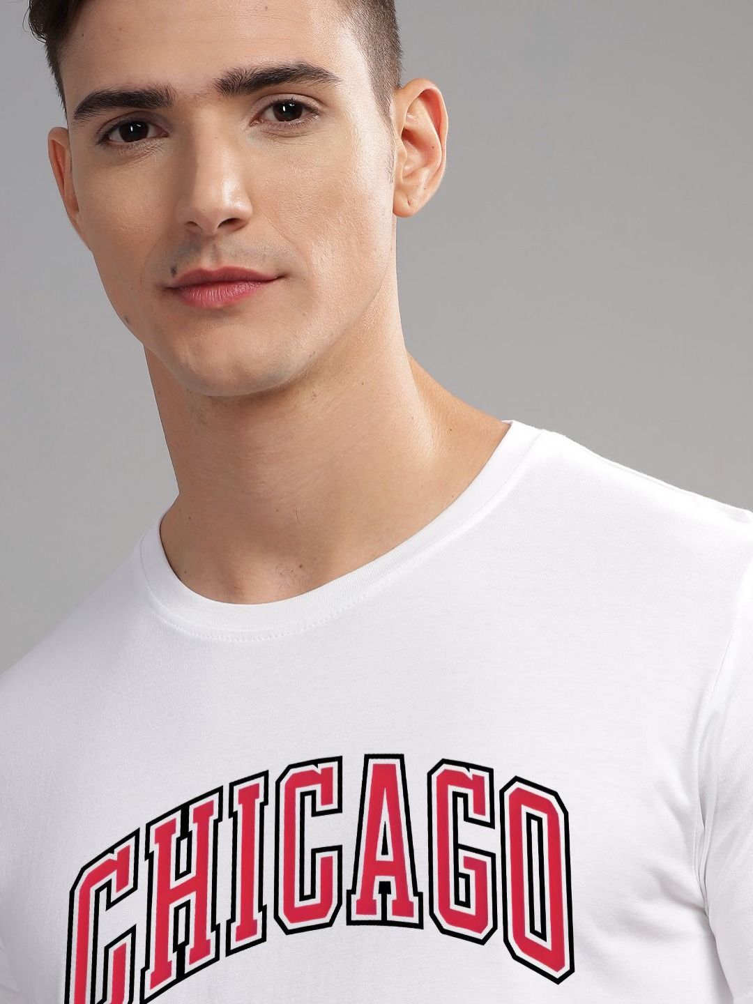 ADRO Men Typography Printed Raw Edge T-shirt