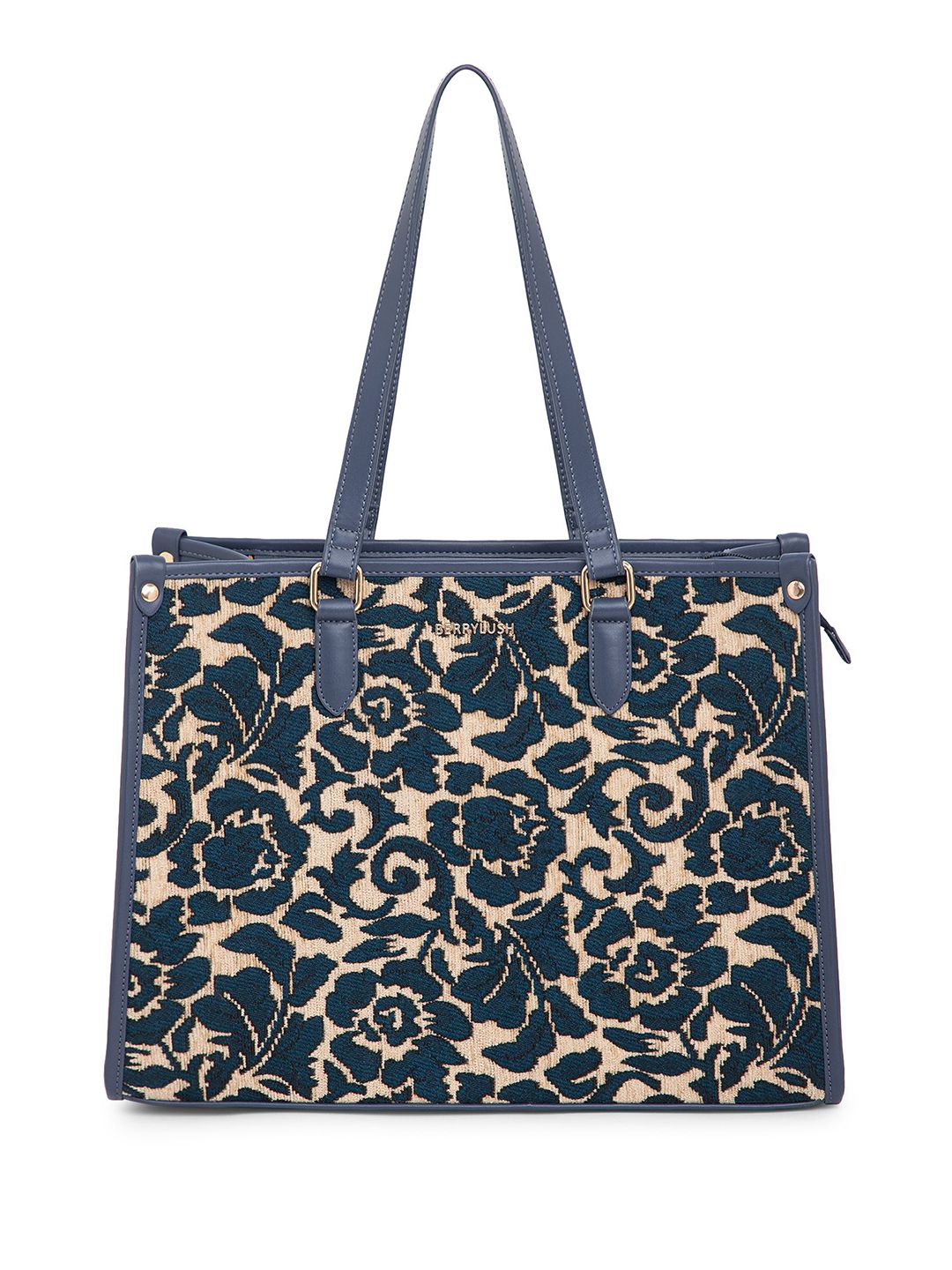 Berrylush Floral Printed Structured Shoulder Bag