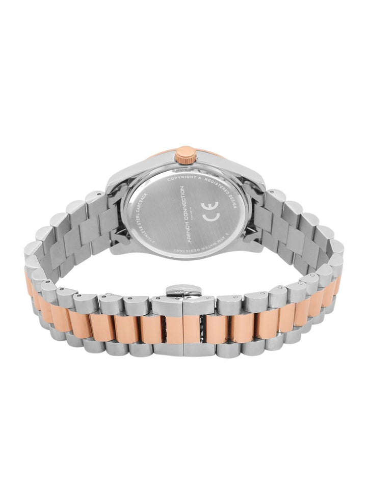 Sambungan Perancis Lelaki Dial & Gelang Gelang Keluli Tahan Karat Tali Analog Watch FCH14RTM
