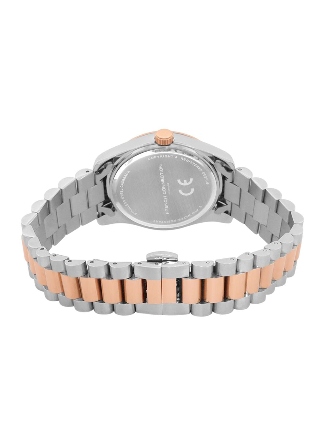 Sambungan Perancis Lelaki Dial & Gelang Gelang Keluli Tahan Karat Tali Analog Watch FCH14RTM