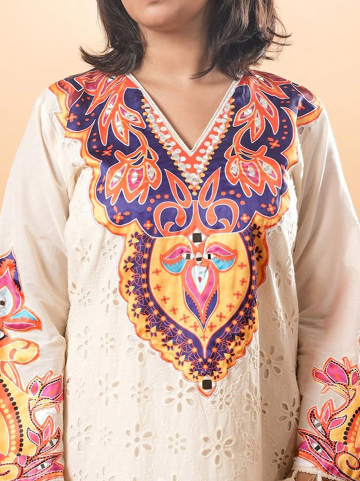 Mamicha Printed V-Neck Tunic With Palazzo Co-Ords