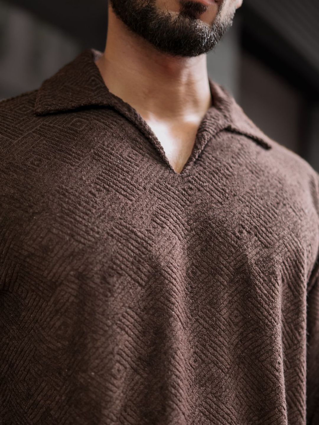 Powerlook Men Solid Polo Collar Cotton T-shirt