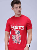 The Indian Garage Co Men Graphic Printed Pure Cotton Slim Fit T-shirt