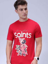 The Indian Garage Co Men Graphic Printed Pure Cotton Slim Fit T-shirt
