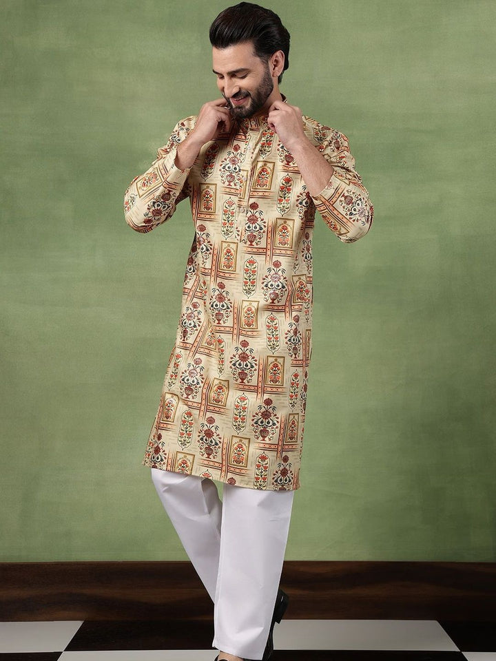 SOJANYA Men Floral Printed Kurta
