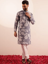 Anouk Men Floral Printed Regular Kurta with Pyjamas