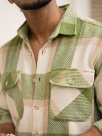 Powerlook Men Tartan Checks Opaque Checked Casual Shirt
