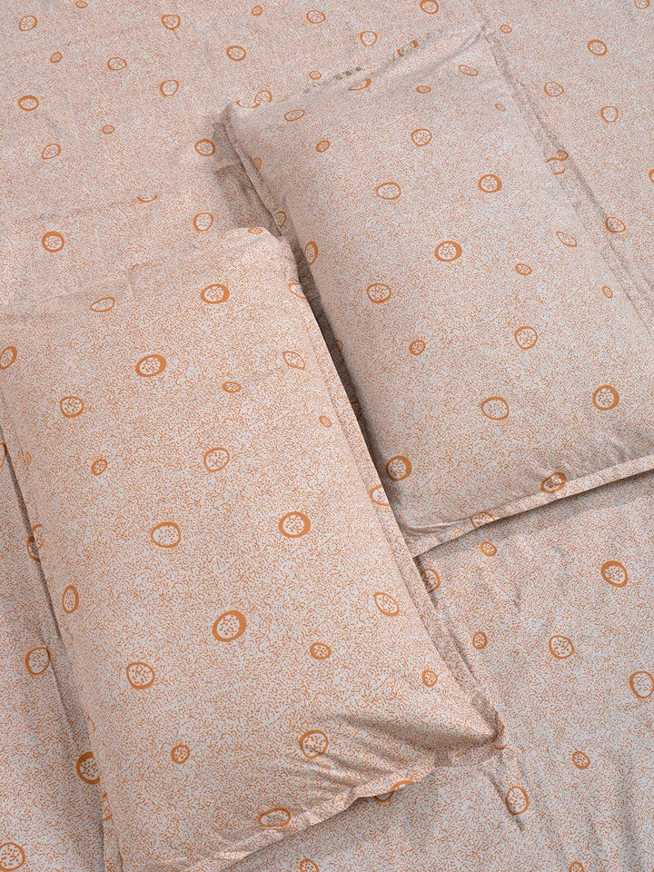 Myntra Elegant Homes Jingga Geometrik 300 TC Set Cadar King Double-2.5 m X 2.25 m