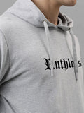 ADRO Men Typography Printed Hooded Pullover Sweatshirt