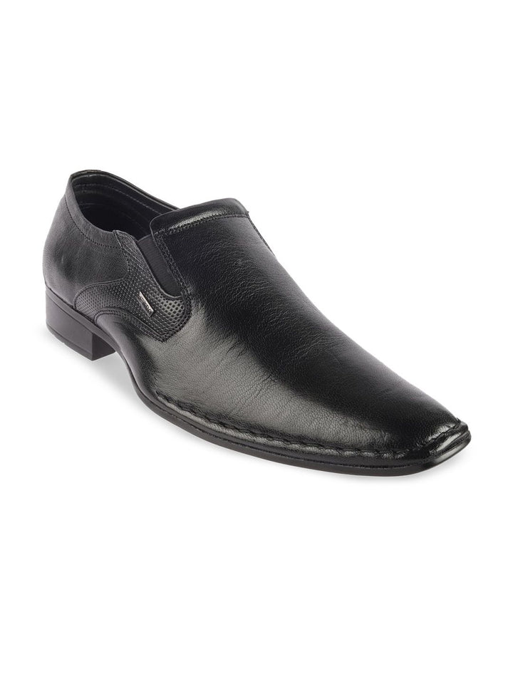 Metro Men Textured Formal Slip On Shoes