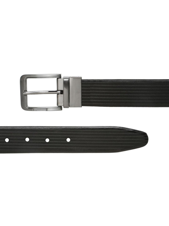 Teakwood Leathers Men Textured Leather Reversible Formal Belt