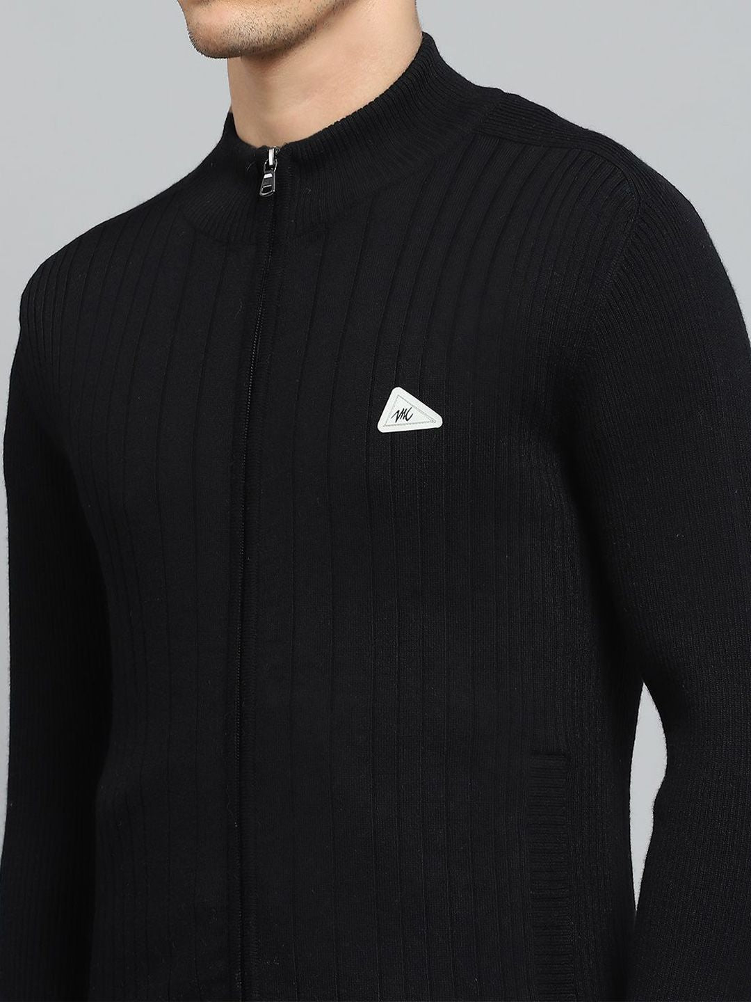 Monte Carlo Men Striped Round Neck Woollen