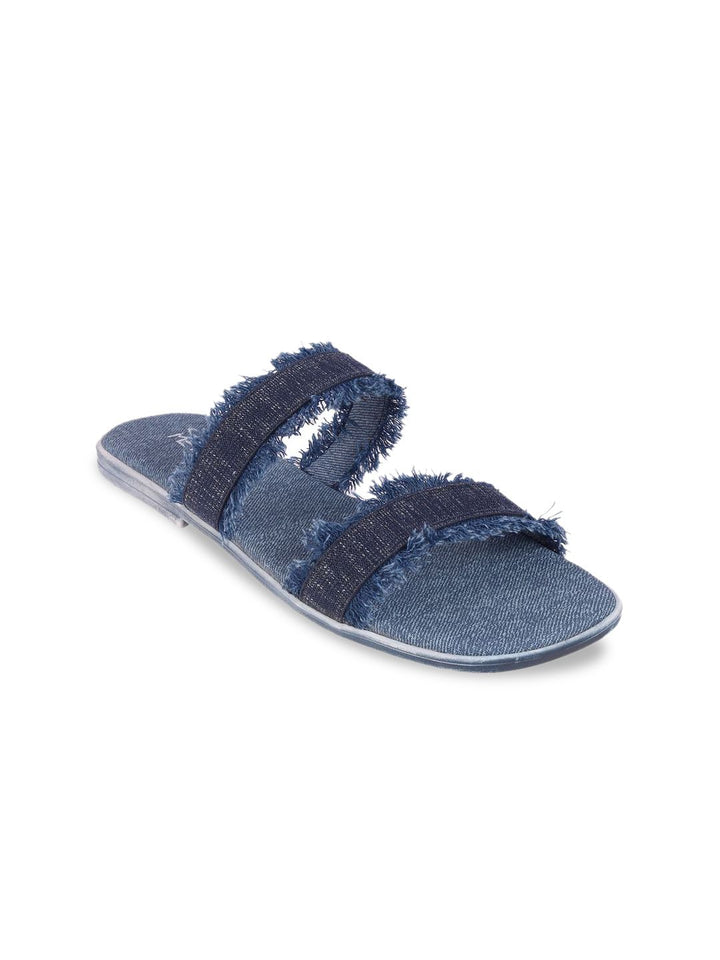 Metro Women Frayed Open Toe Flats