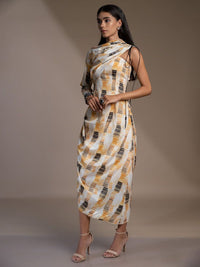 Mamicha Women One Shoulder A-Line Midi Dress