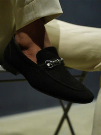 MONKSTORY Vintage Men Round Toe Horsebit Loafers