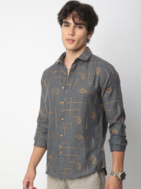 VASTRADO Men Classic Slim Fit Opaque Casual Shirt