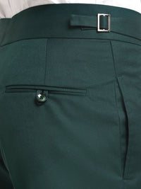 KLOTTHE Cotton Slim Fit Pleated Formal Trousers