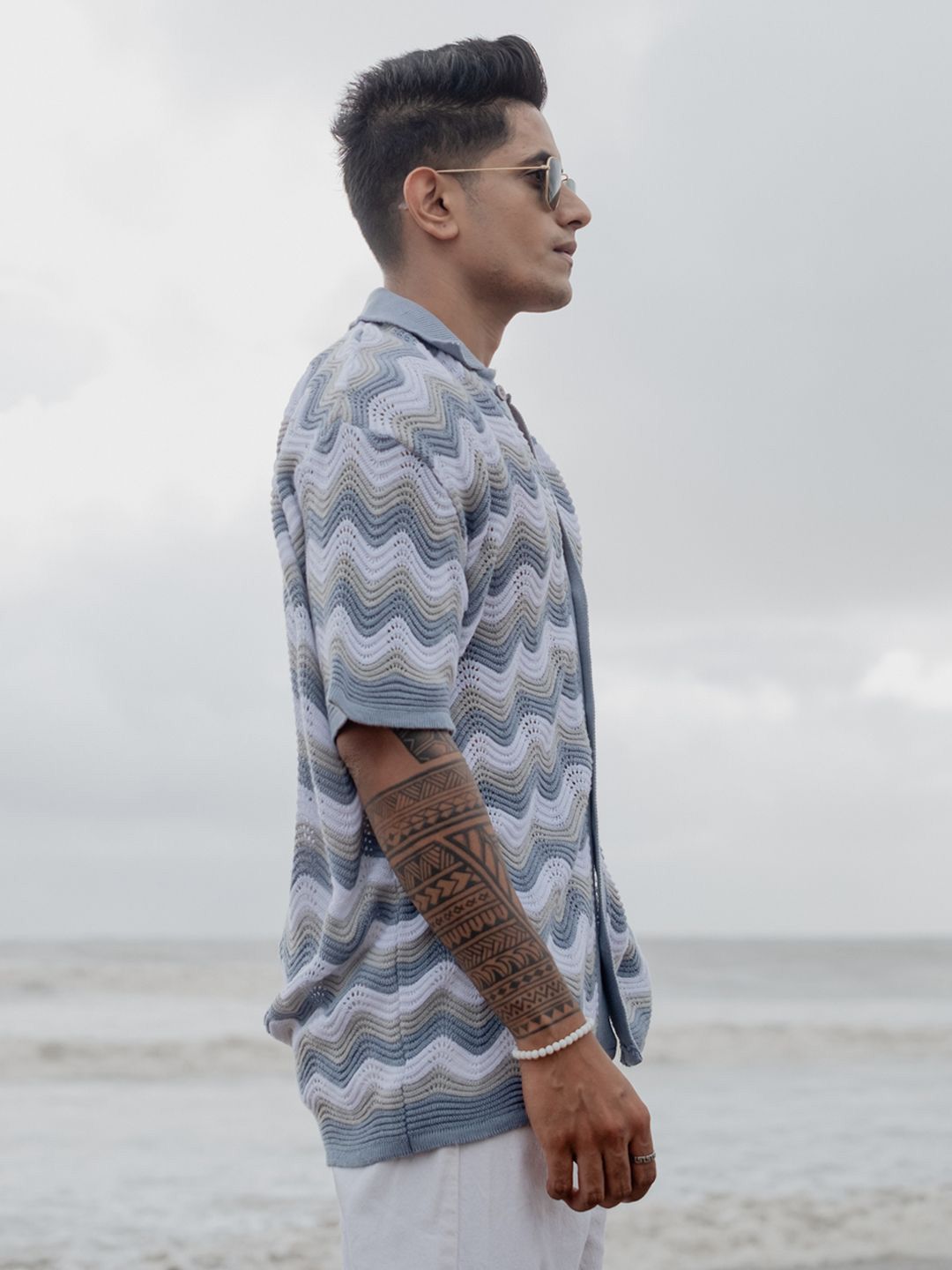 Powerlook Men Semi Sheer Printed Casual Shirt