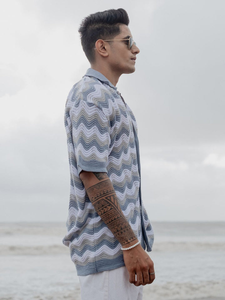 Powerlook Men Semi Sheer Printed Casual Shirt