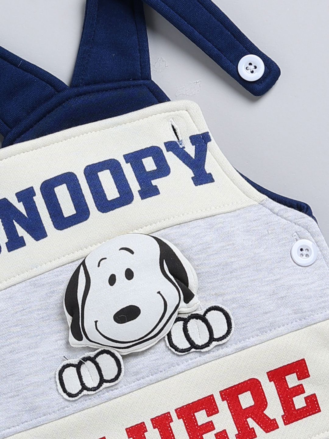 Moms Love Infant Boys Pure Cotton Applique Detail Dungaree With Sweatshirt