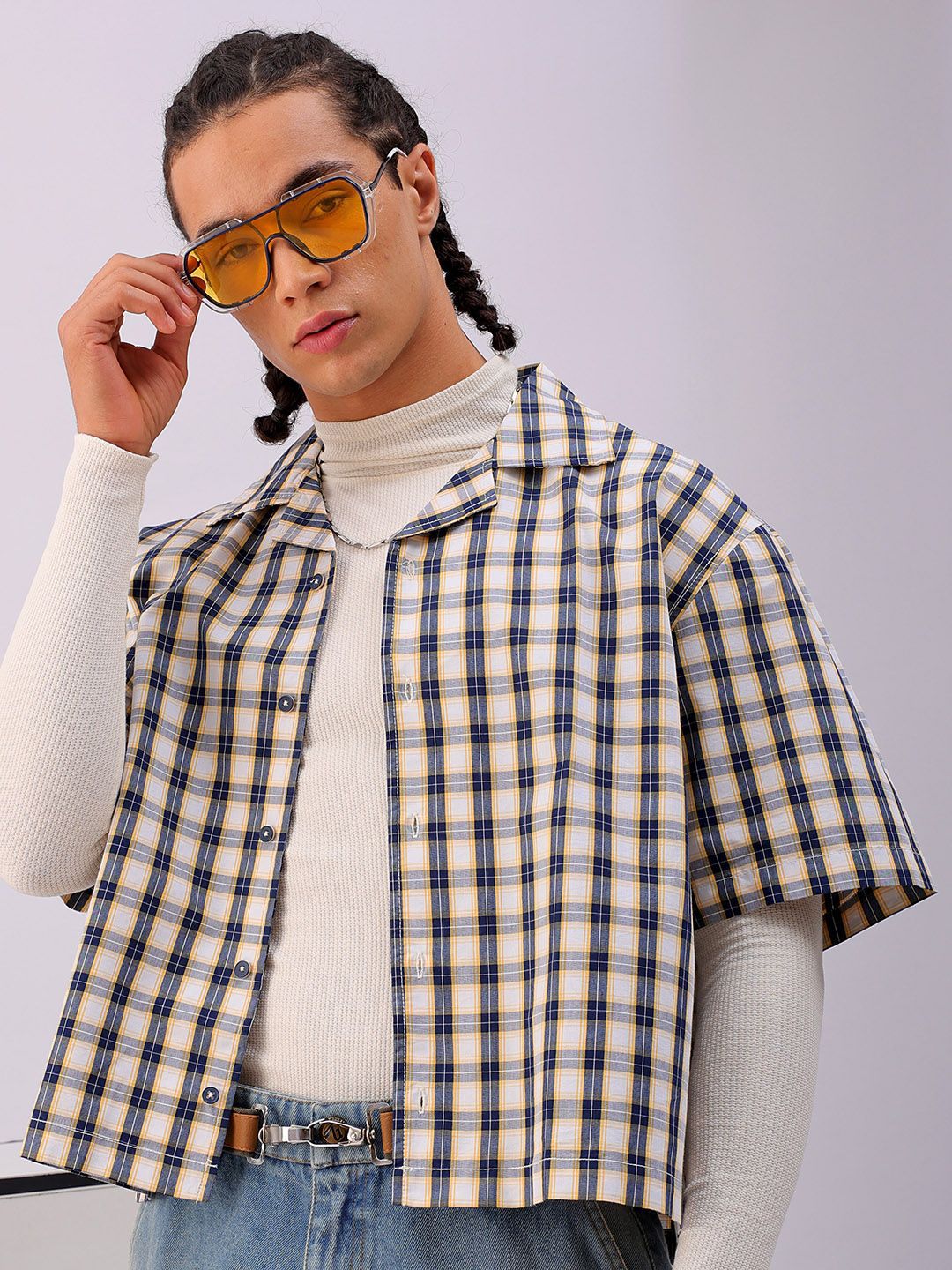 The Indian Garage Co Men Boxy Opaque Checked Casual Shirt