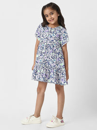 Nauti Nati Floral Print Flared Sleeve Shirt Dress