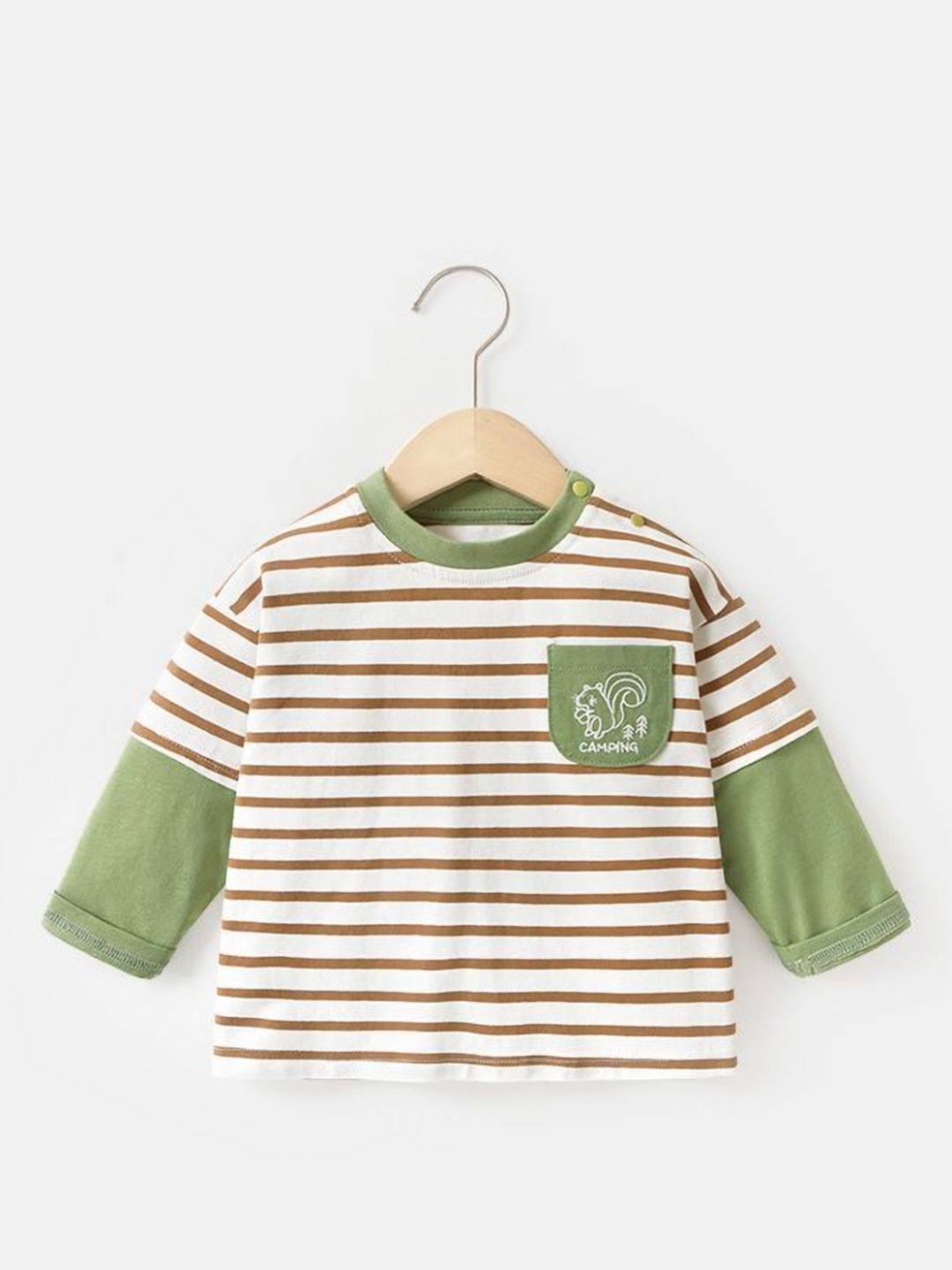 YK Kids Striped Round Neck Cotton T-shirt