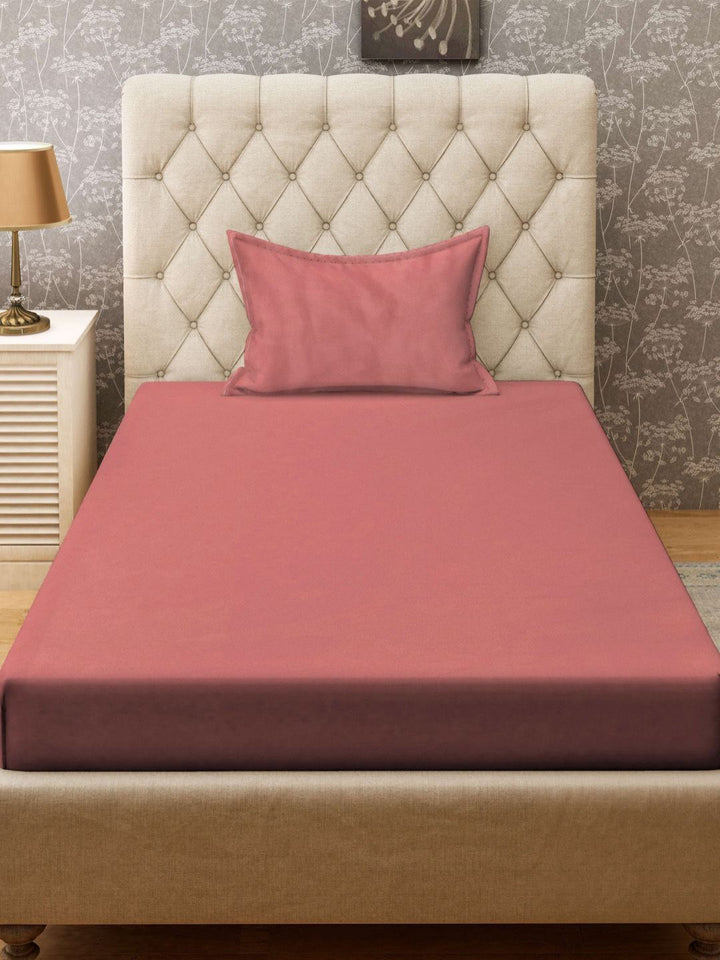 Myntra Elegant Homes Rust 300 TC Single Bedsheet Set 2.25 m x 1.50 m
