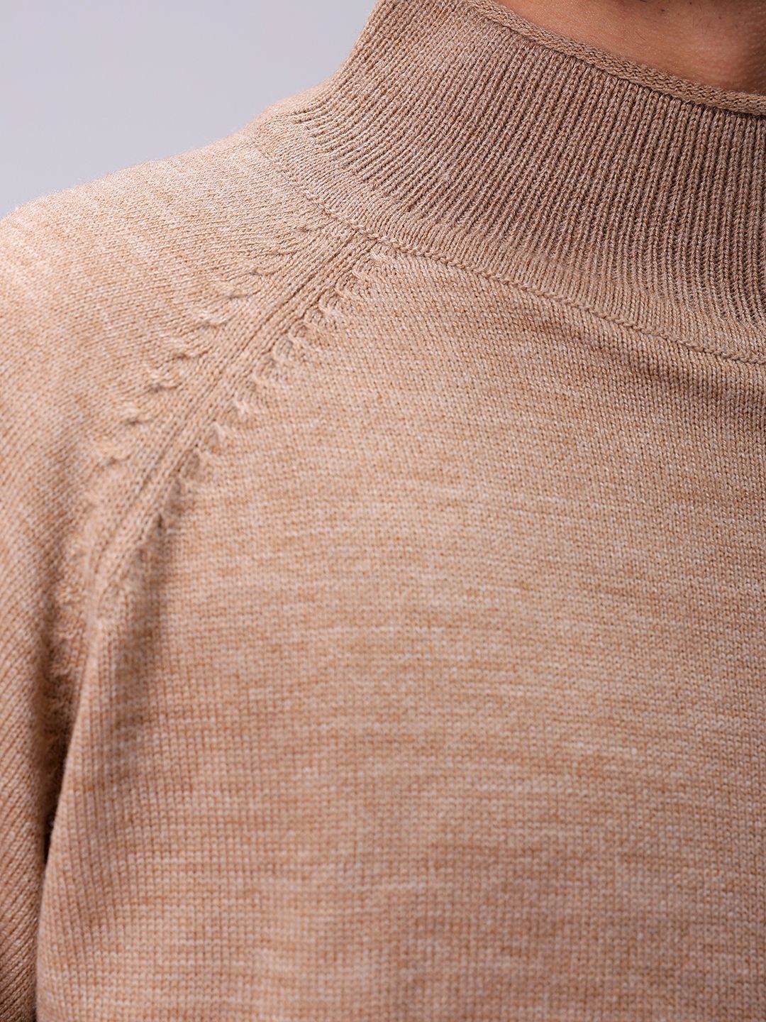 The Indian Garage Co Men Solid Turtle Neck Pullover