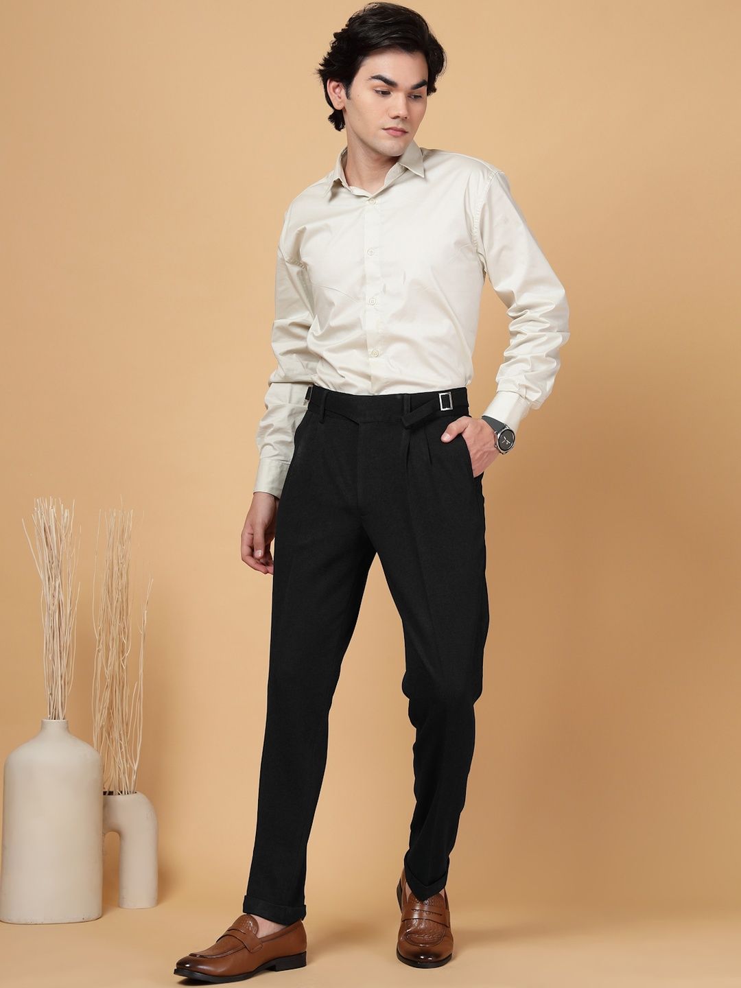 Seluar Formal Formal Lycra Lelaki KLOTTHE Hitam