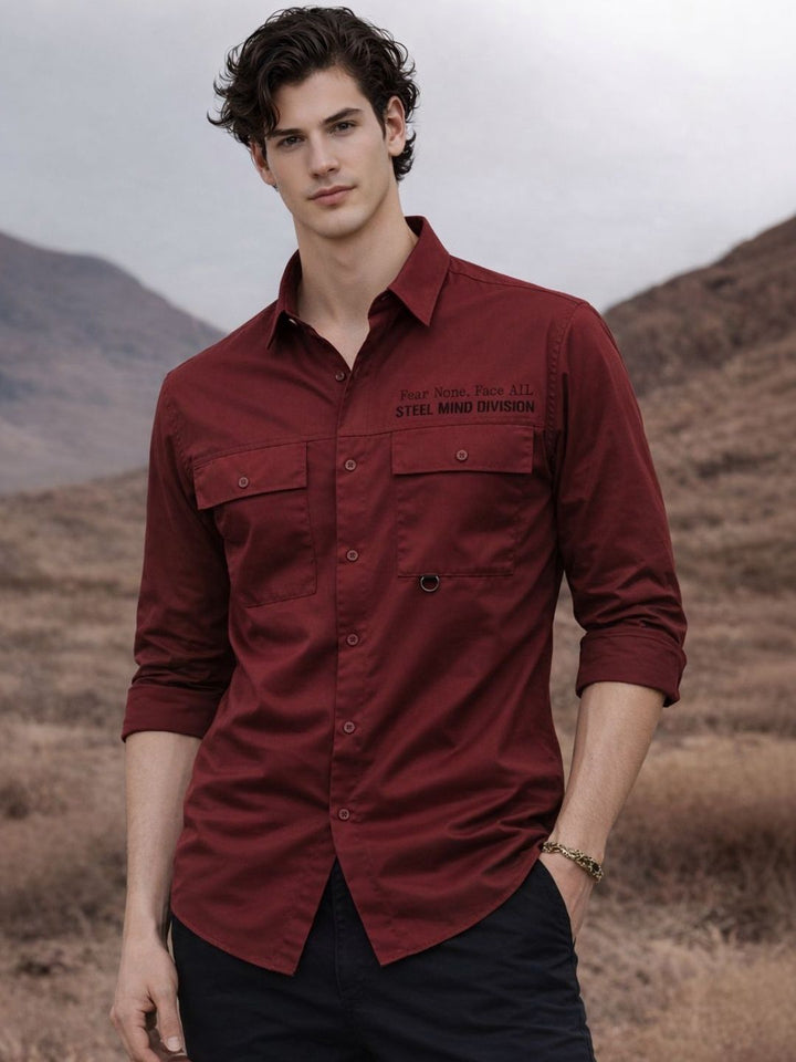 ADRO Classic Printed Cotton Twill Cargo Baju Kasual