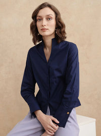RAREISM Women Cotton Shirt Style Crop Top
