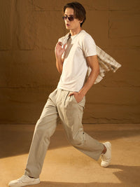 DENNISON Textured Double Pleated Korean Baggy Fit Trouser