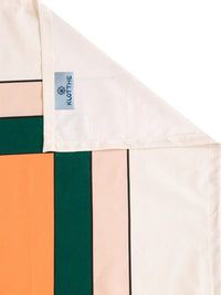KLOTTHE Orange & Green Geometric 400 TC King Bedsheet with 2 Pillow Covers