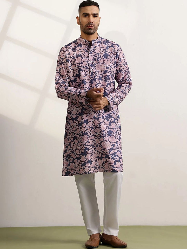 Anouk Men Floral Printed Regular Kurta with Trousers