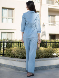 SANSKRUTIHOMES Women Cotton Lapel Collar Night Suit