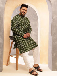 SOJANYA PLUS Ethnic Motifs Printed Mandarin Collar Straight Kurta