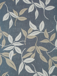 Aura Grey Leaf Polycotton 300 TC King Fine Bedsheet with 2 Pillow Covers-98 x 89 inches